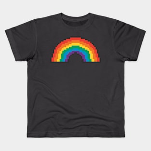 RAINBOW PRIDE PIXEL ART LGBT LOVE Kids T-Shirt